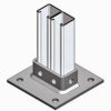 Base plt suit 41x41 dbl strut 1 hole hdg EZYE2073H