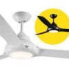 Flair ceilingfan 58in white 3 blade with FANFLR58WH-LED