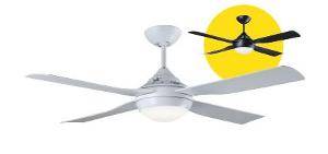 Quinton ceilingfan 52in white with 4 eas FANQTN52WH-LED