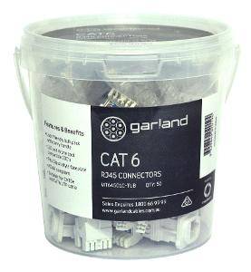 Jack rj45 cat6 clipsal style white 50pk GARMT64501C-TUB