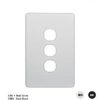 Switch plate vertical 3 gang (less mech) GSMFLSWPV3G