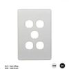 Switch plate vertical 5 gang (less mech) GSMFLSWPV5G