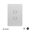Switch vertical 2 gang 10ax/16a 250v GSMFLSWV2G