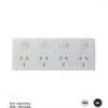 4 gang fixed power point double pole GSMPUBIG4
