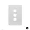 Switch plate vertical 3 gang (less mech) GSMPUSWPV3G