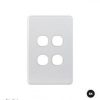 Switch plate vertical 4 gang (less mech) GSMPUSWPV4G