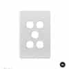 Switch plate vertical 5 gang (less mech) GSMPUSWPV5G