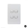 Switch vertical 4 gang 10ax/16a 250v GSMPUSWV4G