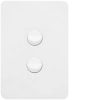 Allure 2 gang switch plate cw mechs HAGWBHSV2