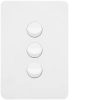 Allure 3 gang switch plate cw mechs mw HAGWBHSV3-MW