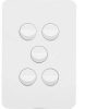 Allure 5 gang switch plate cw mechs HAGWBHSV5