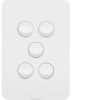 Allure 5 gang switch plate cw mechs mw HAGWBHSV5-MW