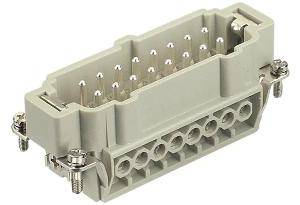 Elm 462640 harting han e 16 pin+e male i HAR09330162601