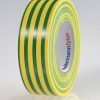 Pvc insul tape green/yellow 10pk 0.15mm HTAFLEX15GNYE