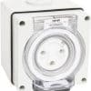 Outlet sock 3pin 1p 20a 250v gry NHPISOSO320PG
