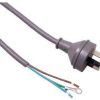 Plug & cord 10a 3p 3m gry no rng term KIMPC3P10G3MNT