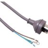 Plug & cord 7.5a 3p 2m grey KIMPC3P7.5G2M