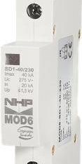 Surge 1p 40ka mod6 surge diverter NHPMOD6SD140230