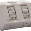 Gpo w/p ip53 s/mount double 10a 250v NHPNLGPO10D