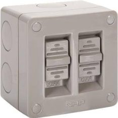 Switch w/p ip66 sm 2g 1p 2w 16a 250v sml NHPNLSW216S