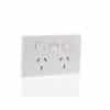 Double gpo 10a 250v with extra switch RVLP2HX