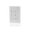 Light switch 6 gang 16a- horizontal RVLS6H