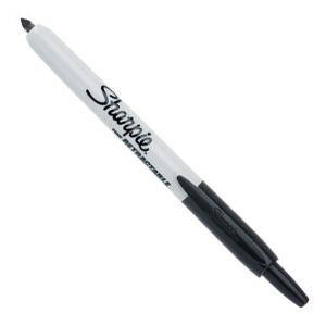 Sharpie retractable fine marker black REPSB-S36701