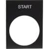 Legend plate start black 30x40 for 22mm SCHZB2BY2303