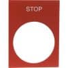 Legend plate stop red 30x40 for 22mm SCHZB2BY2304