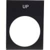 Legend plate up black 30x40 for 22mm SCHZB2BY2307