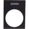 Legend plate down black 30x40 for 22mm SCHZB2BY2308