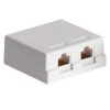 Socket surface mount c6 rj45 double CABSMBC62