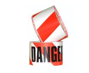 Barricade barrier tape 75mmx50m rd/wht CABU010001