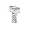 Nut channel w/spring m6 zinc UNIP1006ZP