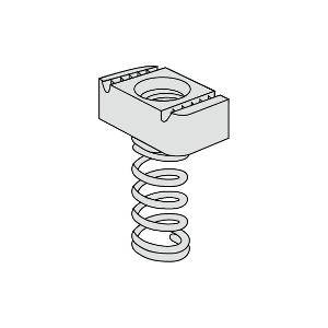 Nut channel w/spring m6 zinc UNIP1006ZP