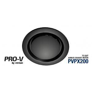 Airbus 200mm m/black round grille only VENABG200BL-RD