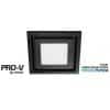 Airbus 250mm m/blk squ grille + 14w led VENABGLED250BL-SQ