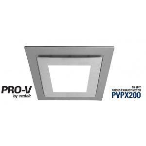 Airbus 200 - 200mm silver square grille VENABGLED200SS-SQ