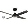 Spyda 50in 4b ceiling fan m/bk + led lt VENSPY1254BL-L