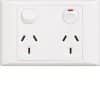 Gpo socket twin 10a horizontal shutter HAGWBP2S
