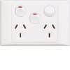 Gpo socket twin 10a horz x-swit shutter HAGWBP2XS