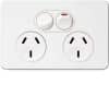 10a twin socket horz shutter HAGWBSP2S