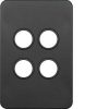 Silhouette 4g switch plate no mech mb HAGWBSSP4-MB