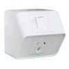 Weatherproof 10a single gpo white HAGWBWP1S-W