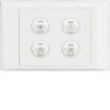 Switch ip66 4g 10a v light/fan/heat/heat HAGWBWSV4LFHH