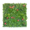 100x100cm Artificial Hedge Tile Red Flower