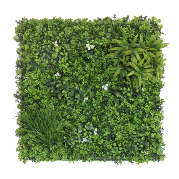 100x100cm Artificial Hedge Tile White Tobria