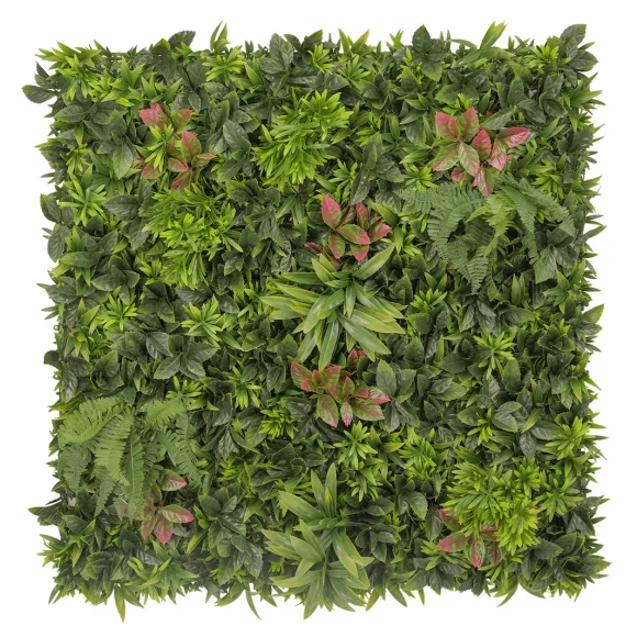 100x100cm Artificial Hedge Tile - Tropical Bliss