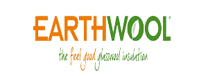 EarthWool logo with orange 'EARTH' and green 'WOOL' and the tagline 'it's a natural fiber'.