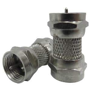 Matchmaster 08MM-A7 Coaxial Adaptor, 'F' Male to 'F' Male Adaptor (20 Pack), Used to convert 'F' type female connectors to 'F' type male or joining two 'F' type female connections